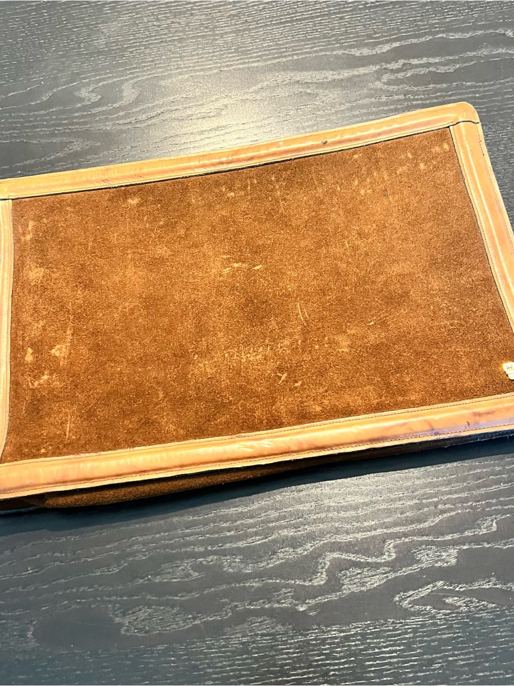 Vintage Brown Suede Briefcase Sleeve